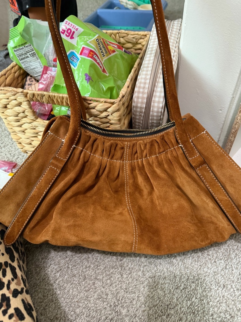 Marc Jacobs Chestnut Brown Suede Shoulder Bag
